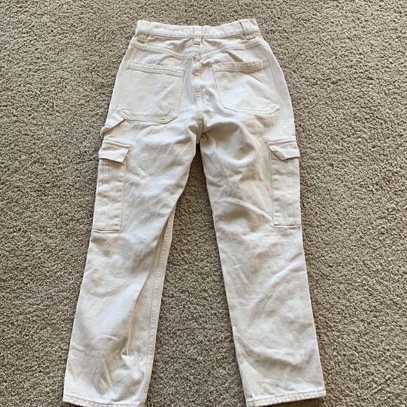PacSun cargo pants cream skate work pants size 26‎ - Picture 4 of 6